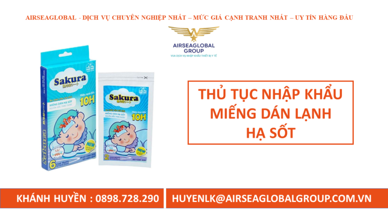 Thủ tục nhập khẩu miếng dán hạ sốt