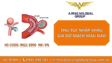 THỦ TỤC NHẬP KHẨU GIÁ ĐỠ MẠCH MÁU NÃO