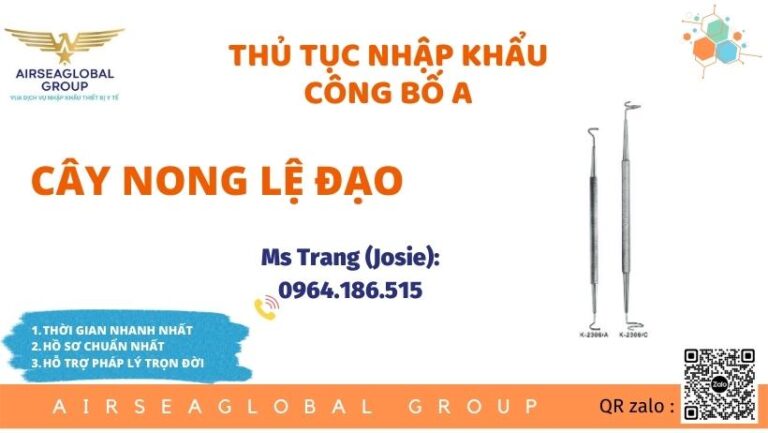 THỦ TỤC NHẬP KHẨU CÂY NONG LỆ ĐẠO