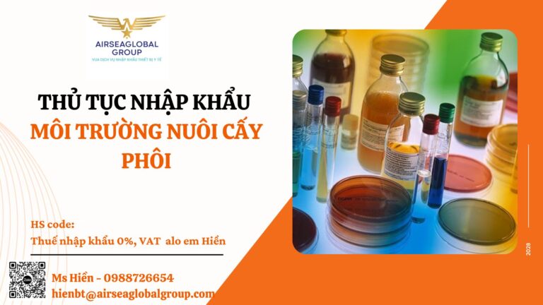 MÔI TRƯỜNG NUÔI CẤY PHÔI