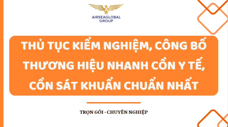 KIỂM NGHIỆM, CÔNG BỐ CỒN Y TẾ, CỒN SÁT KHUẨN