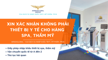 xin xác nhận không phải thiết bị y tế cho hàng spa thẩm mỹ