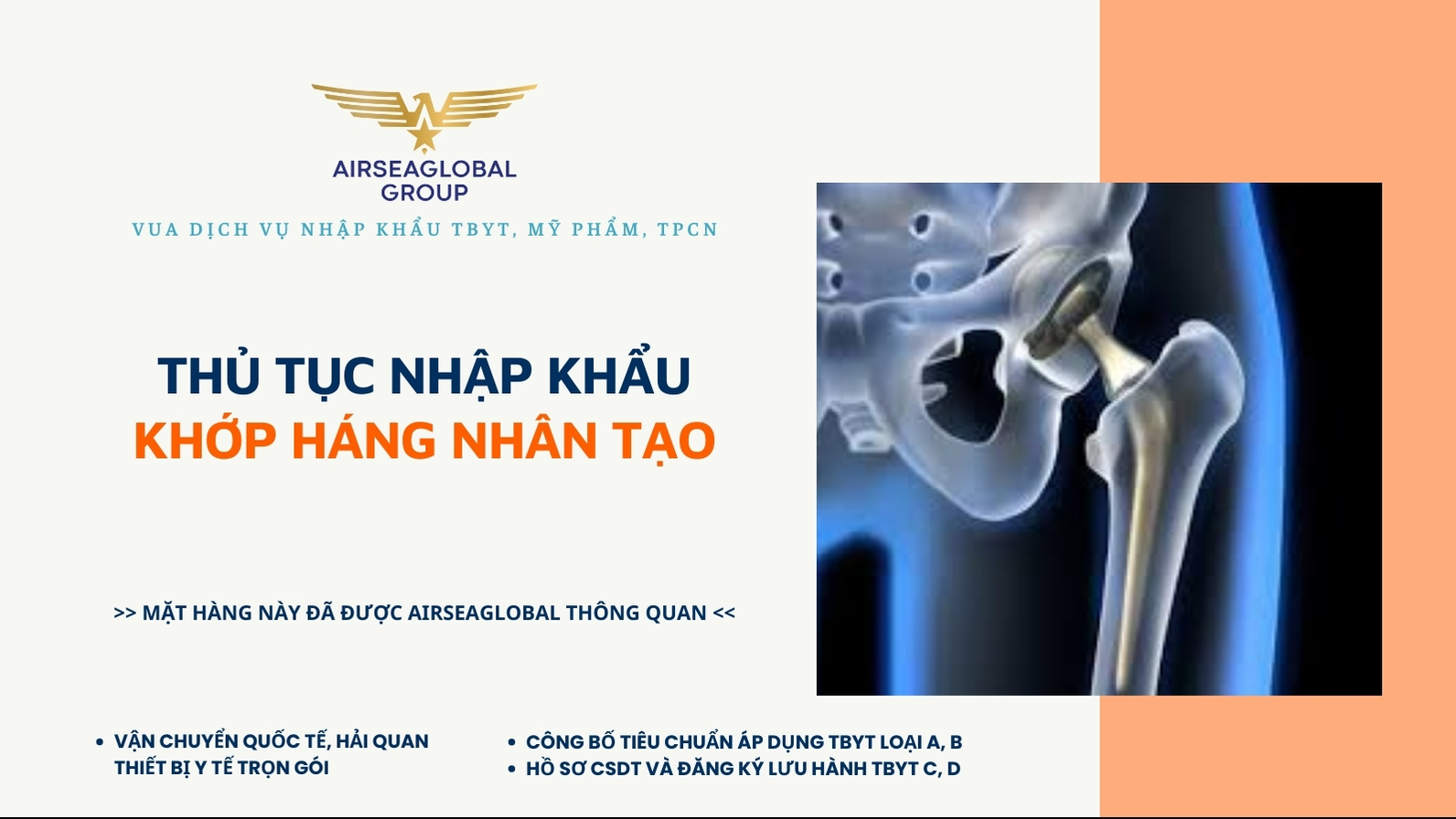 THỦ TỤC NHẬP KHẨU KHỚP HÁNG NHÂN TẠO MỚI NHẤT