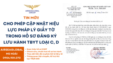 CHO PHÉP CẬP NHẬT HIỆU LỰC PHÁP LÝ GIẤY TỜ TRONG HỒ SƠ ĐĂNG KÝ LƯU HÀNH TBYT LOẠI C, D