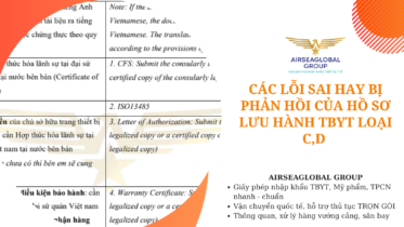 CÁC LỖI SAI HAY BỊ PHẢN HỒI CỦA HỒ SƠ LƯU HÀNH TBYT LOẠI C,D