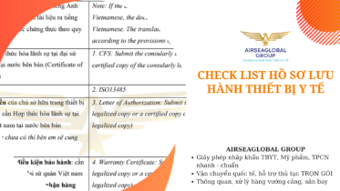 CHECK LIST HỒ SƠ LƯU HÀNH THIẾT BỊ Y TẾ
