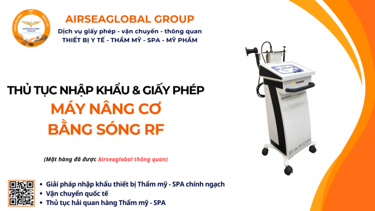 THỦ TỤC NHẬP KHẨU MÁY NÂNG CƠ BẰNG SÓNG RF