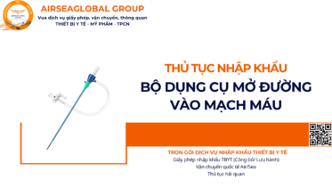 THỦ TỤC NHẬP KHẨU BỘ DỤNG CỤ MỞ ĐƯỜNG VÀO MẠCH MÁU NĂM NAY