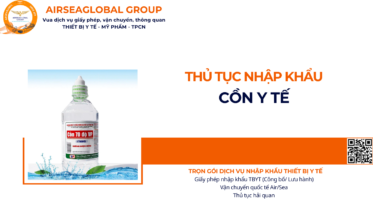 THỦ TỤC NHẬP KHẨU CỒN Y TẾ NĂM NAY