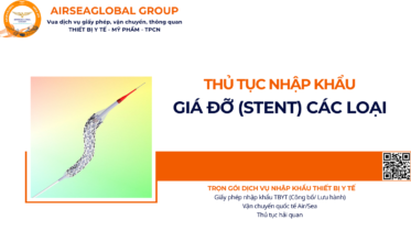THỦ TỤC NHẬP KHẨU GIÁ ĐỠ (STENT) CÁC LOẠI NĂM NAY