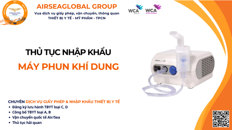 THỦ TỤC NHẬP KHẨU MÁY PHUN KHÍ DUNG NĂM NAY