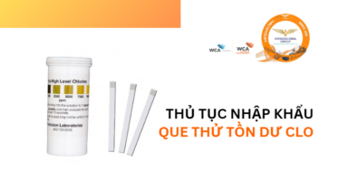 THỦ TỤC NHẬP KHẨU QUE THỬ TỒN DƯ CLO