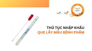 THỦ TỤC NHẬP KHẨU QUE LẤY MẪU BỆNH PHẨM