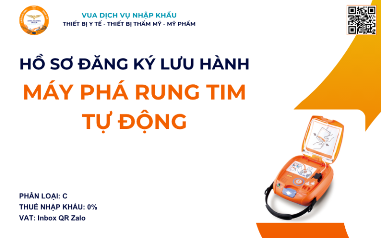 HỒ SƠ ĐĂNG KÝ LƯU HÀNH MÁY PHÁ RUNG TIM TỰ ĐỘNG