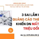 3 SAI LẦM KHI QUẢNG CÁO THIẾT BỊ Y TẾ KHIẾN DN MẤT TỚI 30 TRIỆU ĐỒNG