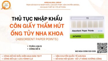 thu tuc nhap khau Absorbent Paper Points
