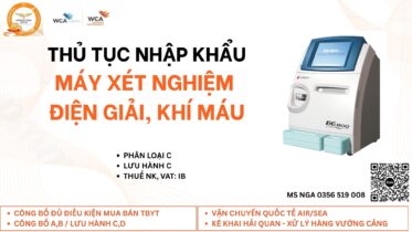 thu tuc nhap khau May xet nghiem dien giai, khi mau