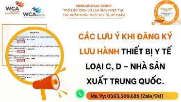 CAC LUU Y KHI ĐANG KY LUU HANH THIET BI Y TE LOAI C, D - NHA SAN XUAT TRUNG QUOC