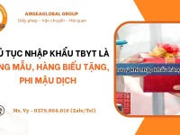 THU TUC NHAP KHAU TBYT LA HANG MAU, HANG BIEU TANG, PHI MAU DICH