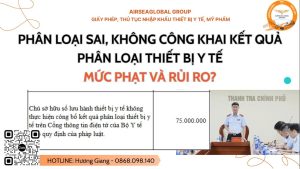 Phân loại sai, không công khai kết quả phân loại thiết bị y tế. Mức phạt và rủi ro
