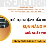 THU TUC NHAP KHAU CHINH NGACH SUN NANG MUI MOI NHAT 2026