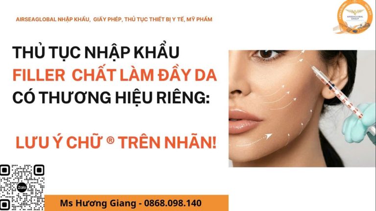 Thủ tục nhập khẩu Filler chất làm đầy da có thương hiệu riêng Lưu ý ký hiệu R trên nhãn