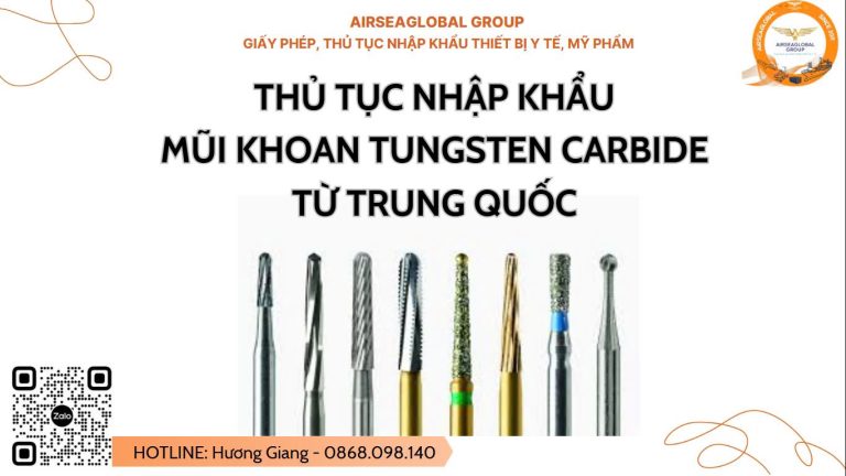 Thủ tục nhập khẩu mũi khoan tungsten carbide từ Trung Quốc
