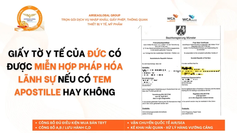 Giấy tờ Đức có được miễn hợp pháp hóa lãnh sự nếu có Apostille?