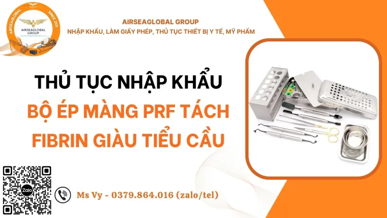 THU TUC NHAP KHAU BO EP MANG PRF TACH FIBRIN GIAU TIEU CAU