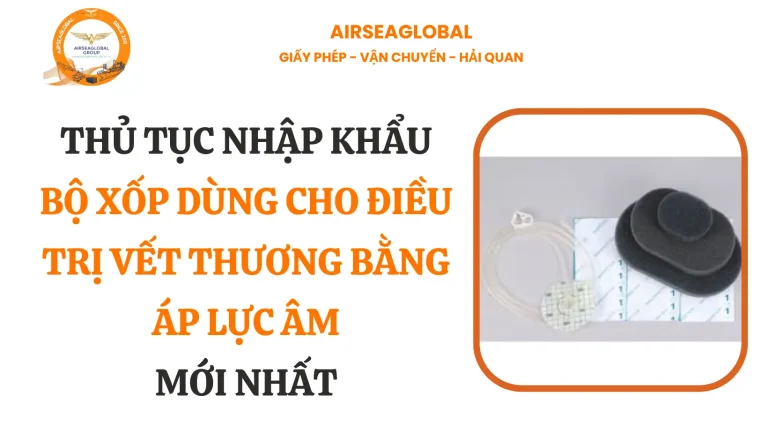 BỘ XỐP DÙNG CHO ĐIỀU TRỊ VẾT THƯƠNG BẰNG ÁP LỰC ÂM