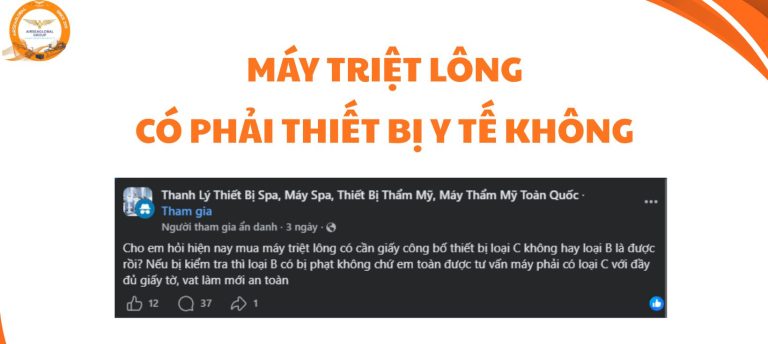 may triet long co phai thiet bi y te khong, may triet long phan loai b hay c