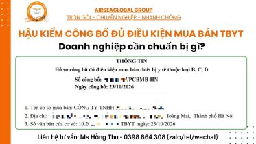 Hậu kiểm công bố đủ điều kiện mua bán thiết bị y tế