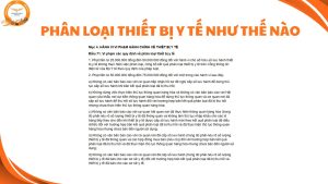 phan loai thiet bi y te nhu the nao, phan loai thiet bi y te la gi