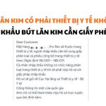 but lan kim co phai thiet bi y te khong, nhap khau but lan kim can giay phep gi, thu tuc nhap khau but lan kim