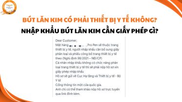 but lan kim co phai thiet bi y te khong, nhap khau but lan kim can giay phep gi, thu tuc nhap khau but lan kim